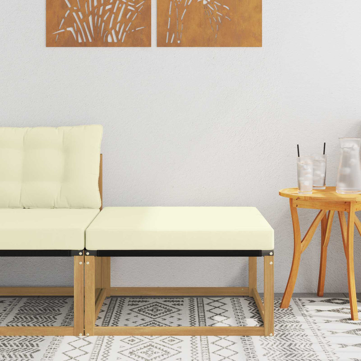 vidaXL Buiten Voetenbank Massief Acacia Hout Naturel