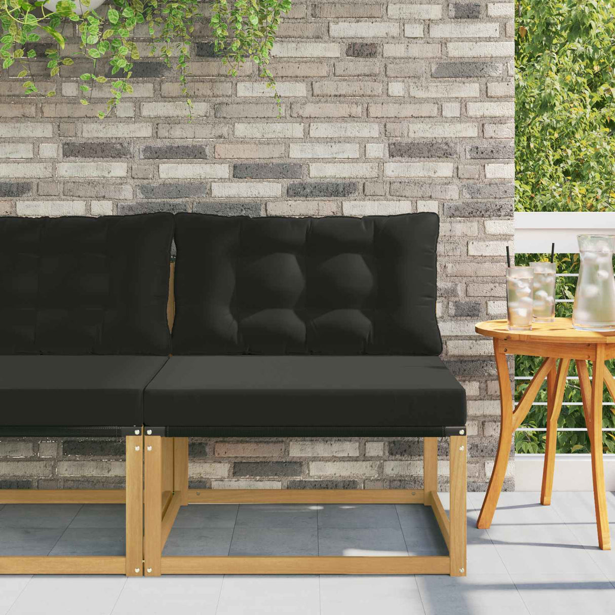 vidaXL Buiten Voetenbank Massief Acacia Hout Naturel