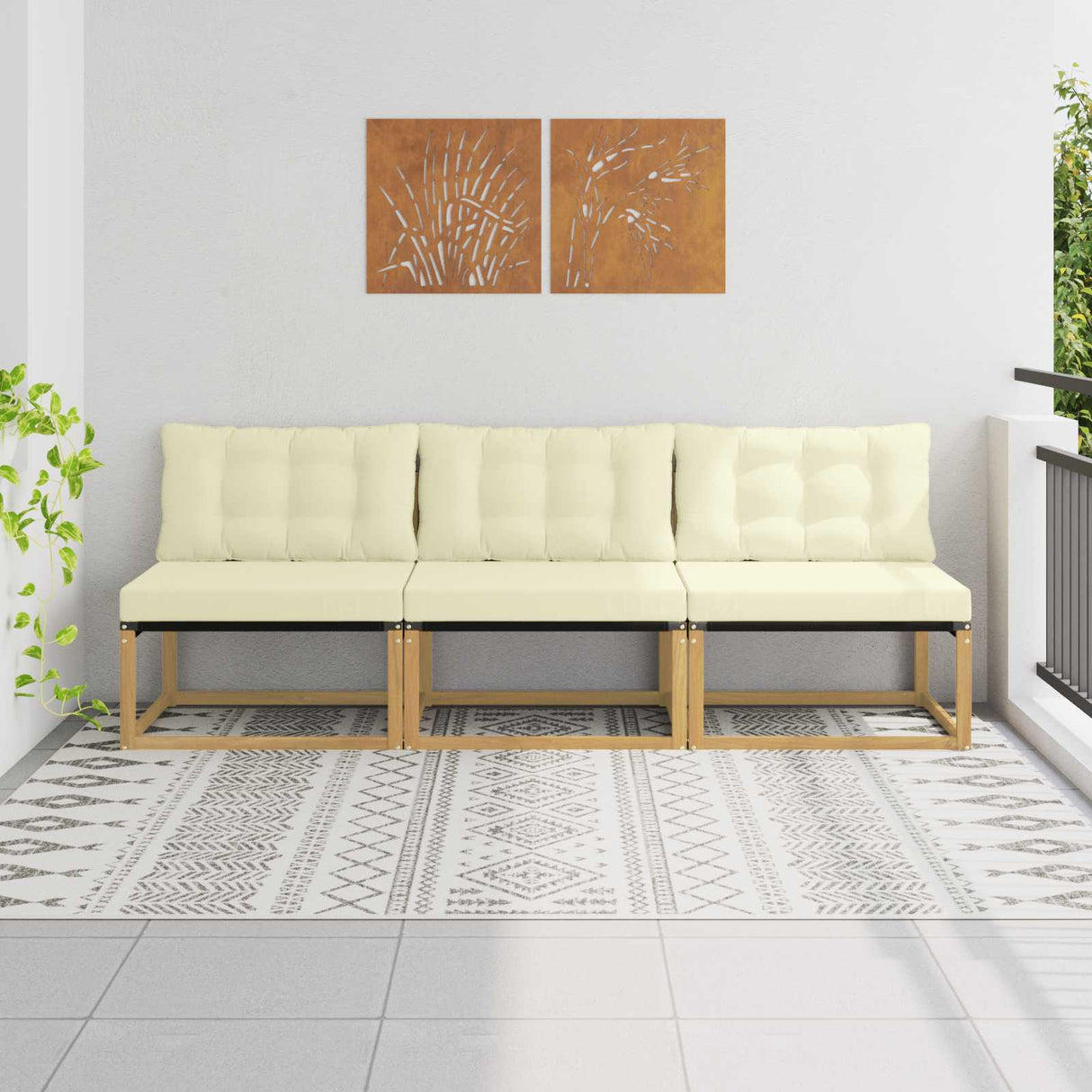 vidaXL Buiten Voetenbank Massief Acacia Hout Naturel