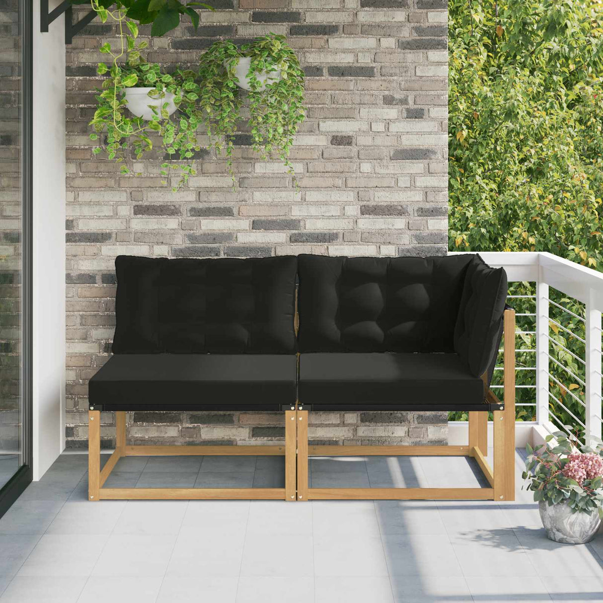 vidaXL Buiten Voetenbank Massief Acacia Hout Naturel
