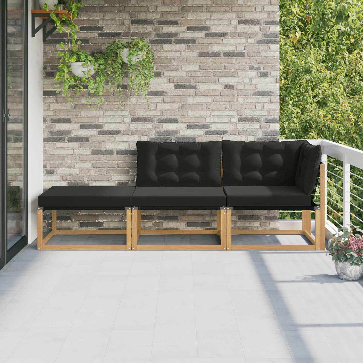 vidaXL Buiten Voetenbank Massief Acacia Hout Naturel
