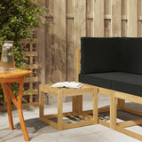 vidaXL Wooden Stool Bench Natural 43 x 43 x 37 cm Solid Acacia Wood