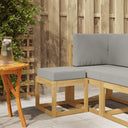 vidaXL Wooden Stool Bench Natural 43 x 43 x 37 cm Solid Acacia Wood