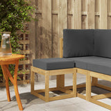 vidaXL Wooden Stool Bench Natural 43 x 43 x 37 cm Solid Acacia Wood