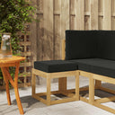vidaXL Wooden Stool Bench Natural 43 x 43 x 37 cm Solid Acacia Wood