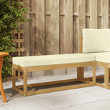 vidaXL Wooden Stool Bench Natural 43 x 43 x 37 cm Solid Acacia Wood