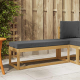 vidaXL Wooden Stool Bench Natural 43 x 43 x 37 cm Solid Acacia Wood