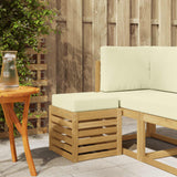 vidaXL Wooden Stool Bench Natural 43 x 43 x 37 cm Solid Acacia Wood
