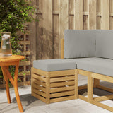 vidaXL Wooden Stool Bench Natural 43 x 43 x 37 cm Solid Acacia Wood