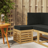vidaXL Wooden Stool Bench Natural 43 x 43 x 37 cm Solid Acacia Wood