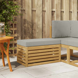 vidaXL Wooden Stool Bench Natural 43 x 43 x 37 cm Solid Acacia Wood
