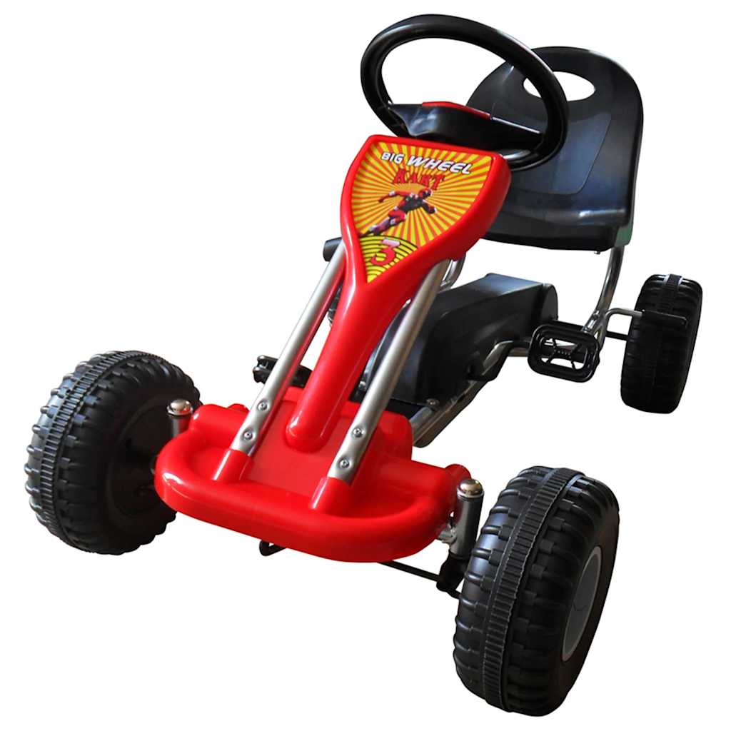 vidaXL Skelter met pedalen geel