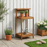 vidaXL Buiten pottingbank 56,5 x 48,5 x 107 cm Massief Acacia Hout