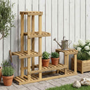 vidaXL Plantenstand Naturel 93,5 x 25 x 91,5 cm Massief Acacia Hout