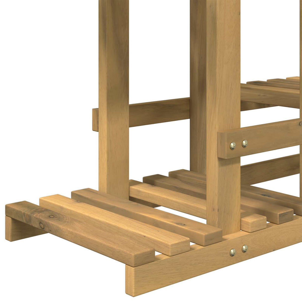 vidaXL Plantenstand Naturel 93,5 x 25 x 91,5 cm Massief Acacia Hout