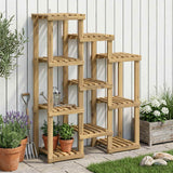 vidaXL Plantenstand Naturel 93,5 x 25 x 91,5 cm Massief Acacia Hout