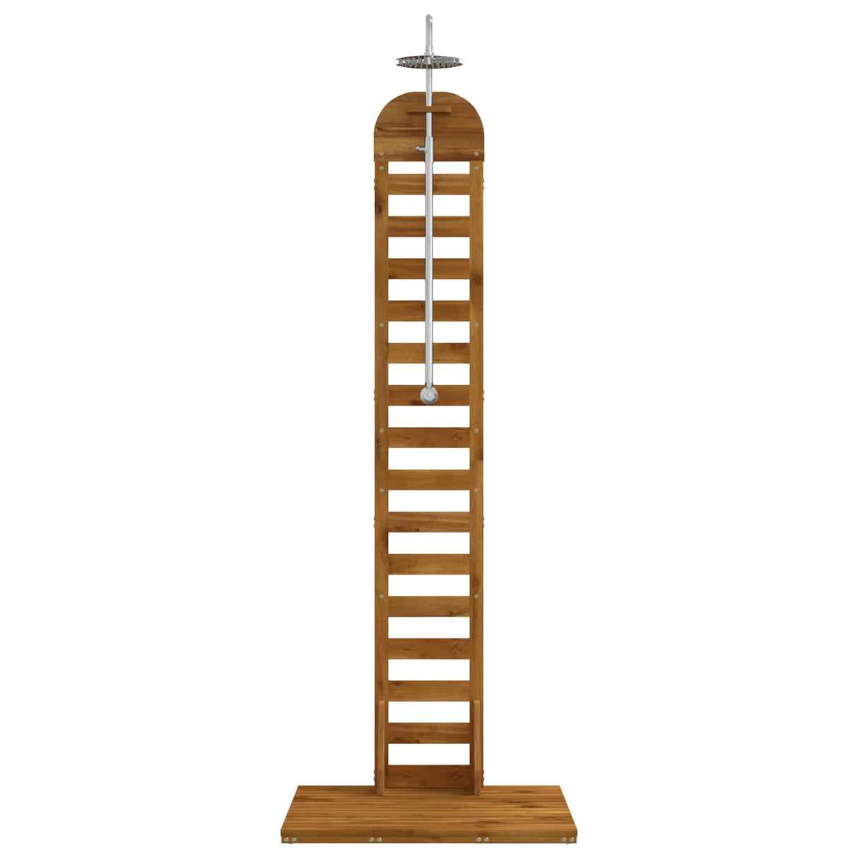 vidaXL Outdoor Shower 225 cm Solid Acacia Wood and Stainless Steel White