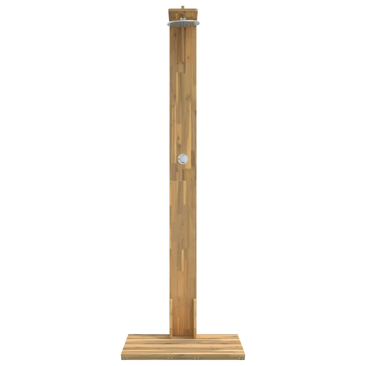 vidaXL Buitendouche 219 cm Massief acaciahout en roestvrij staal