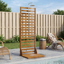 vidaXL Outdoor Shower 205.5 cm Solid Acacia Wood and Stainless Steel