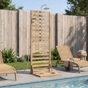 vidaXL Outdoor Shower 205.5 cm Solid Acacia Wood and Stainless Steel
