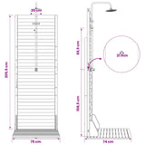 vidaXL Outdoor Shower 205.5 cm Solid Acacia Wood and Stainless Steel