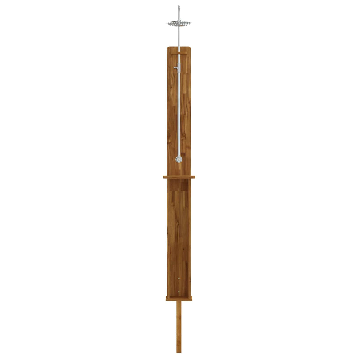 vidaXL Buitendouche 217 cm Massief acaciahout en roestvrij staal Wit