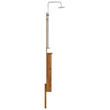 vidaXL Buitendouche 217 cm Massief acaciahout en roestvrij staal Wit