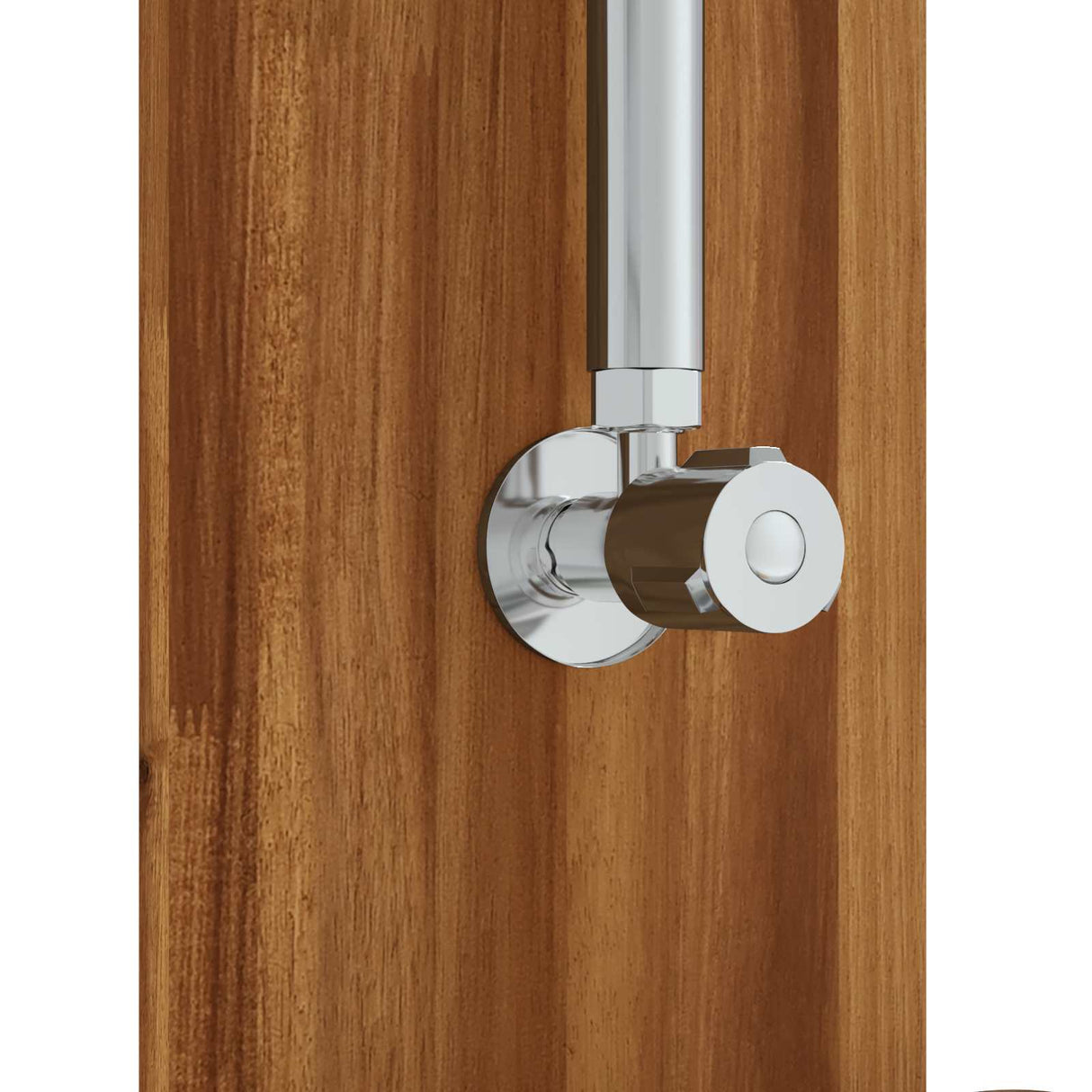 vidaXL Buitendouche 217 cm Massief acaciahout en roestvrij staal Wit