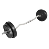 vidaXL Halter gebogen met gewichten 60 kg