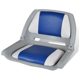 vidaXL Boat Seats 2 pcs Foldable Backrest 41x51x48 cm Grey