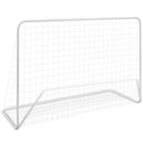 vidaXL Soccer Goals 2 pcs with nets 182x61x122 cm steel white