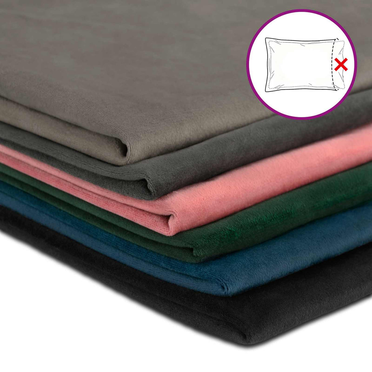 vidaXL Kussensloop 2 pcs HEERLEN Blauw 30 x 30 cm Fluweel