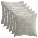 vidaXL Kussensloop 6 st HEERLEN Donkergrijs 30 x 30 cm Chenille Stof