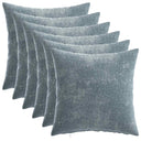 vidaXL Kussensloop 6 st HEERLEN Donkergrijs 30 x 30 cm Chenille Stof