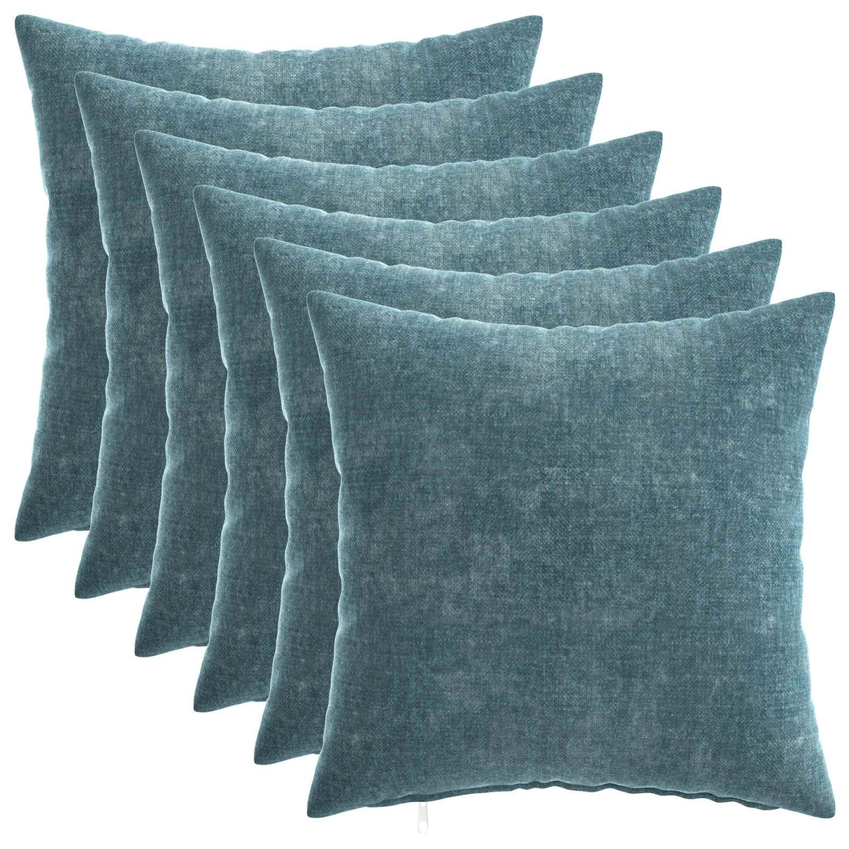 vidaXL Kussensloop 6 st HEERLEN Donkergrijs 30 x 30 cm Chenille Stof