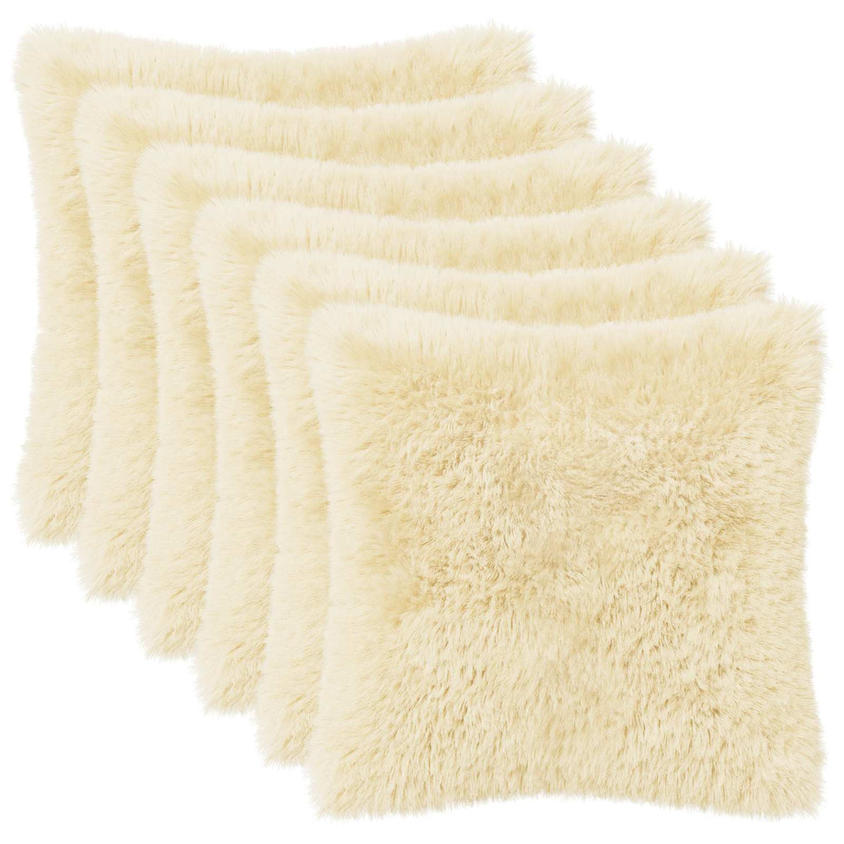 vidaXL Kussensloop 2 pcs HEERLEN Crèmekleurig 30 x 30 cm PV Fleece