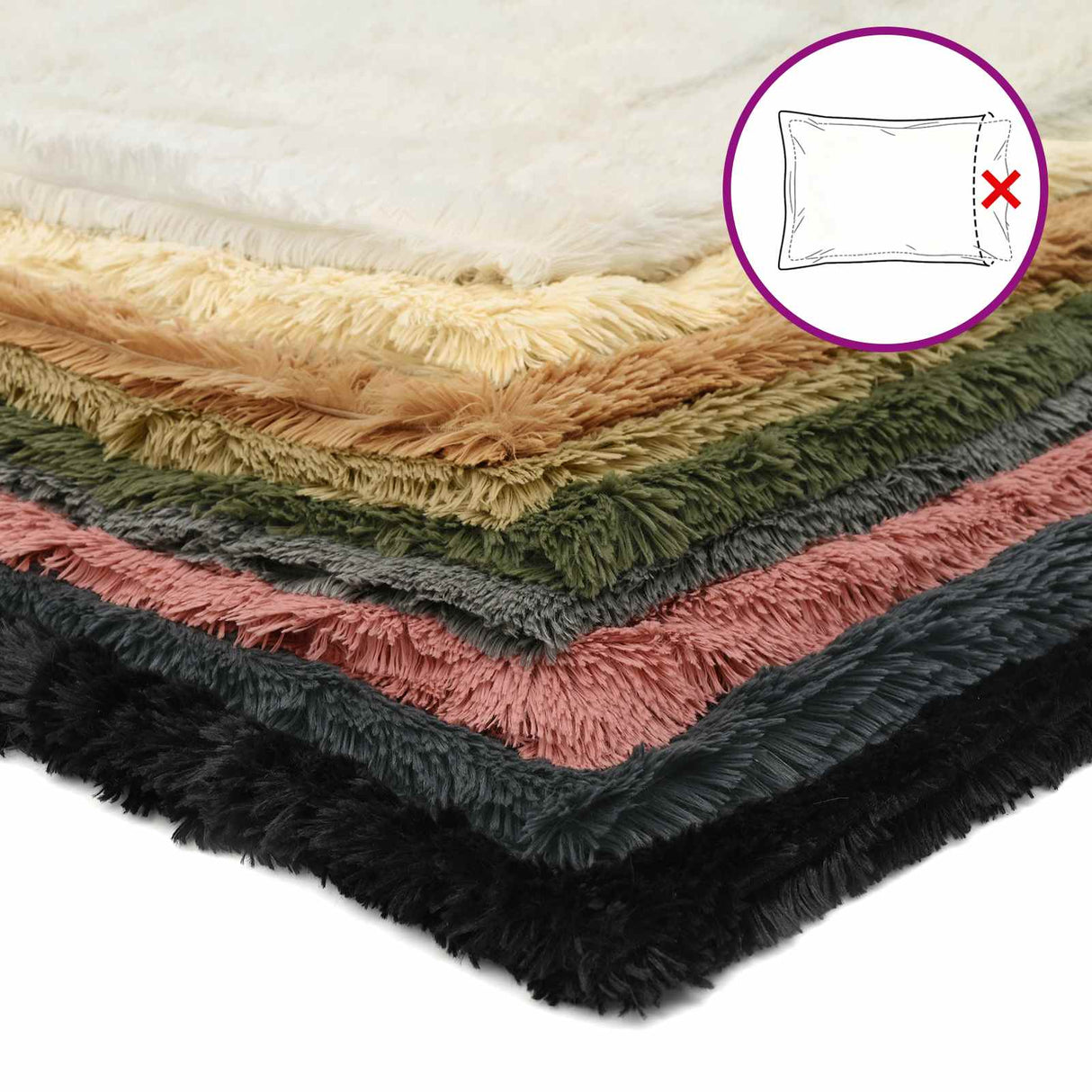 vidaXL Kussensloop 2 pcs HEERLEN Crèmekleurig 30 x 30 cm PV Fleece