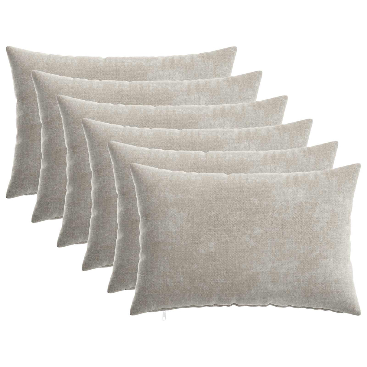 vidaXL Kussensloop 6 st HEERLEN Donkergrijs 30 x 30 cm Chenille Stof