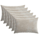 vidaXL Kussensloop 6 st HEERLEN Donkergrijs 30 x 30 cm Chenille Stof