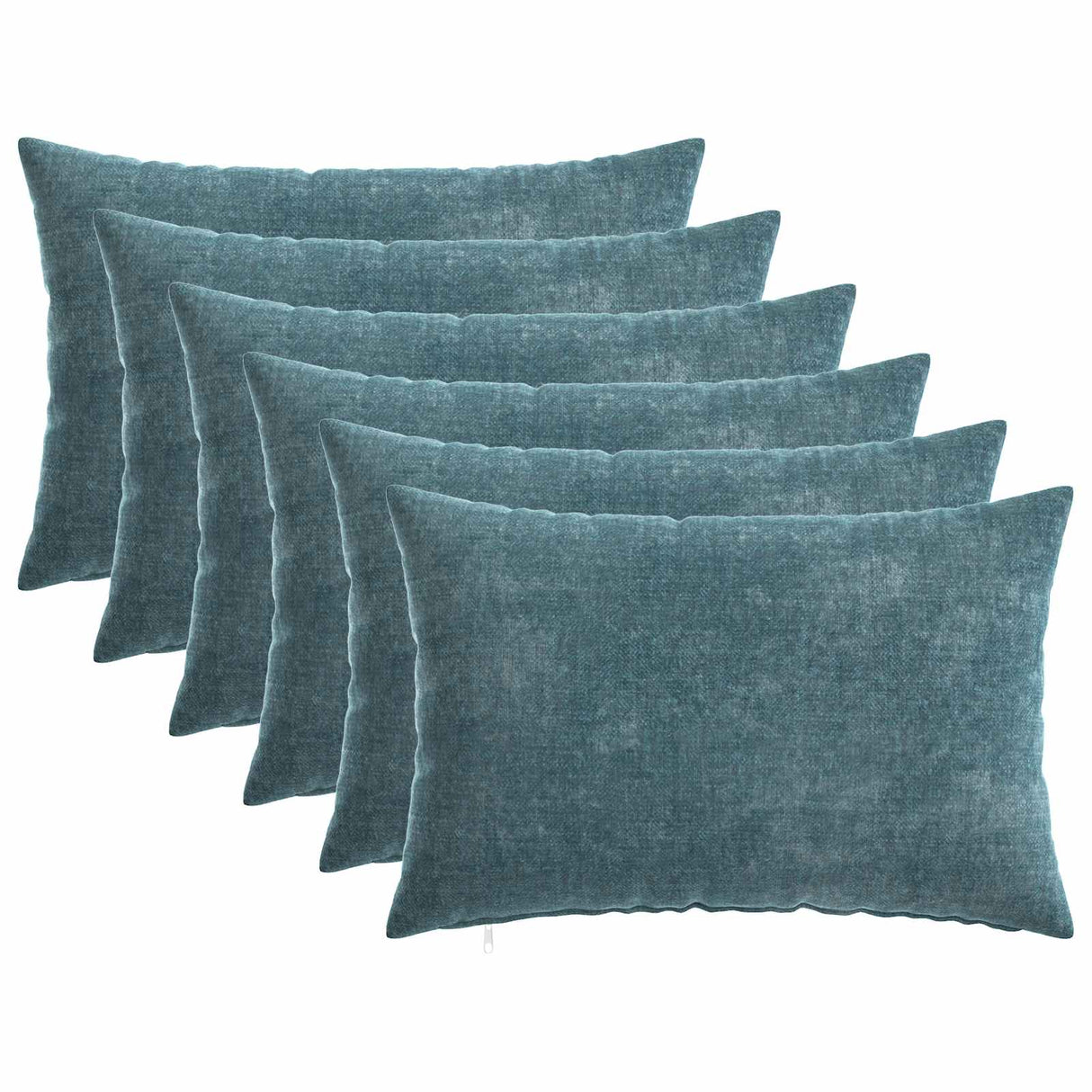 vidaXL Kussensloop 6 st HEERLEN Donkergrijs 30 x 30 cm Chenille Stof