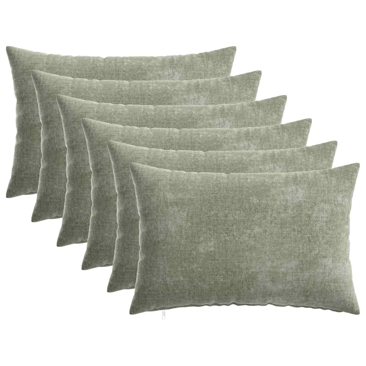 vidaXL Kussensloop 6 st HEERLEN Donkergrijs 30 x 30 cm Chenille Stof