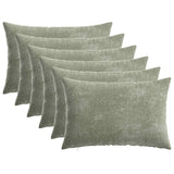 vidaXL Kussensloop 6 st HEERLEN Donkergrijs 30 x 30 cm Chenille Stof