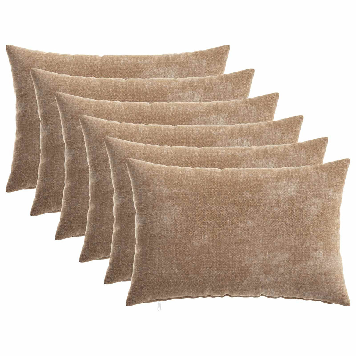 vidaXL Kussensloop 6 st HEERLEN Donkergrijs 30 x 30 cm Chenille Stof