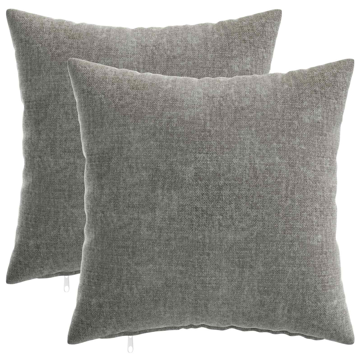 vidaXL Kussensloop 6 st HEERLEN Donkergrijs 30 x 30 cm Chenille Stof