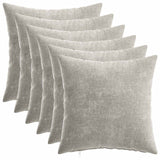 vidaXL Kussensloop 6 st HEERLEN Donkergrijs 30 x 30 cm Chenille Stof