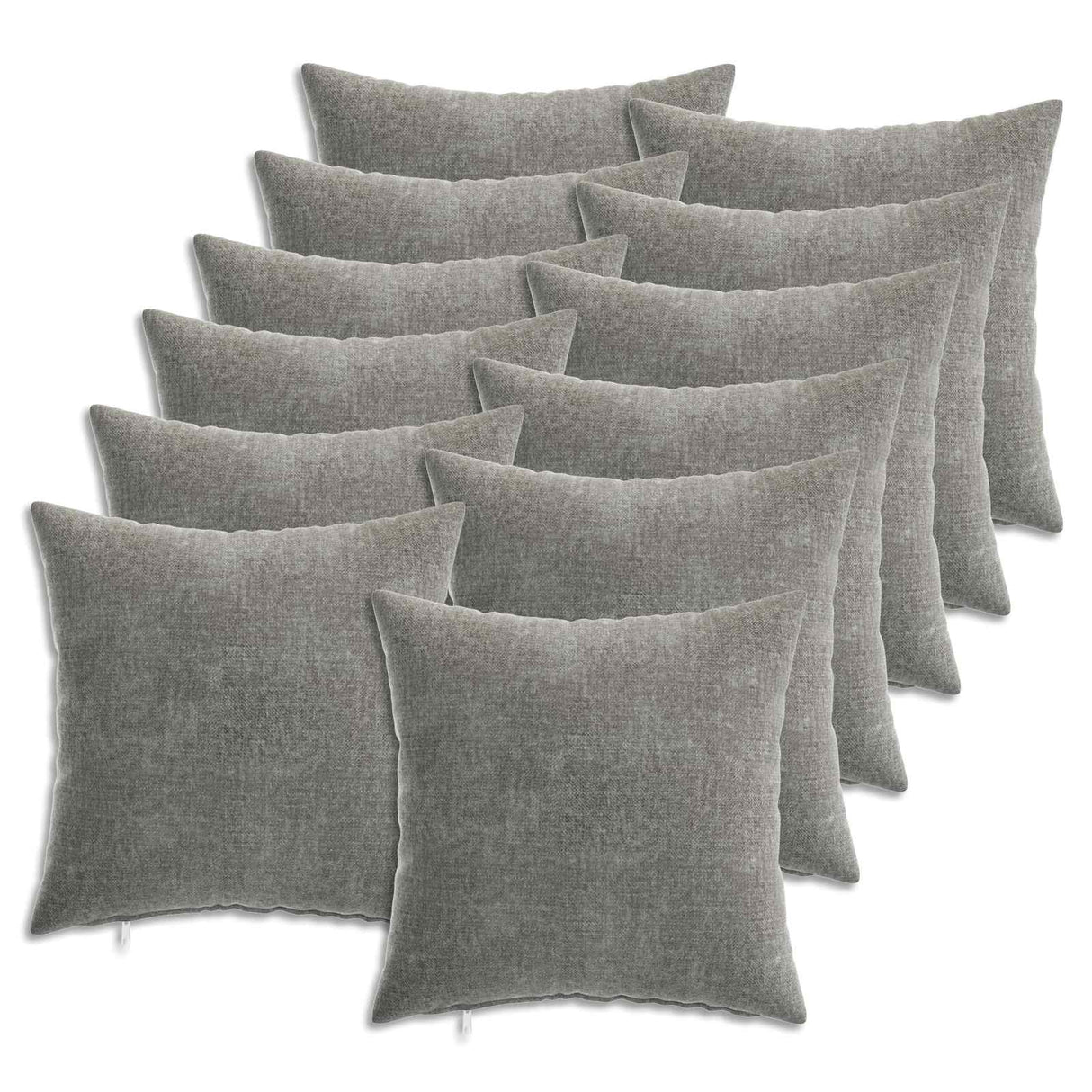 vidaXL Kussensloop 6 st HEERLEN Donkergrijs 30 x 30 cm Chenille Stof