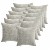 vidaXL Kussensloop 6 st HEERLEN Donkergrijs 30 x 30 cm Chenille Stof
