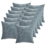 vidaXL Kussensloop 6 st HEERLEN Donkergrijs 30 x 30 cm Chenille Stof