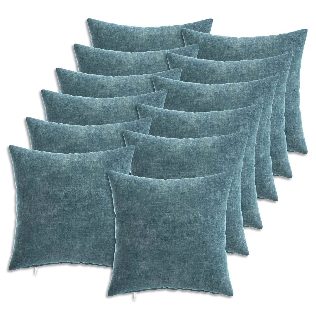 vidaXL Kussensloop 6 st HEERLEN Donkergrijs 30 x 30 cm Chenille Stof