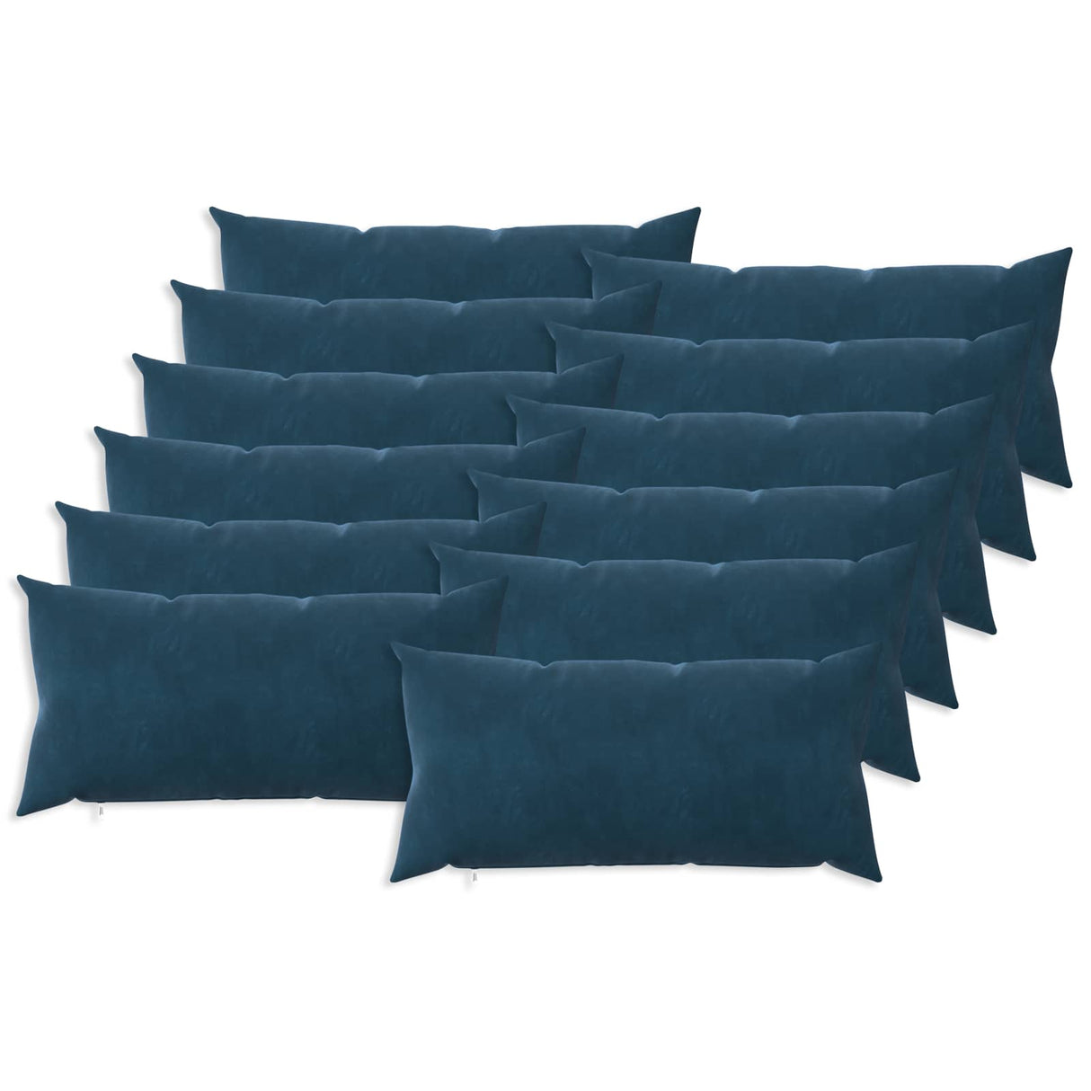 vidaXL Kussensloop 2 pcs HEERLEN Blauw 30 x 30 cm Fluweel